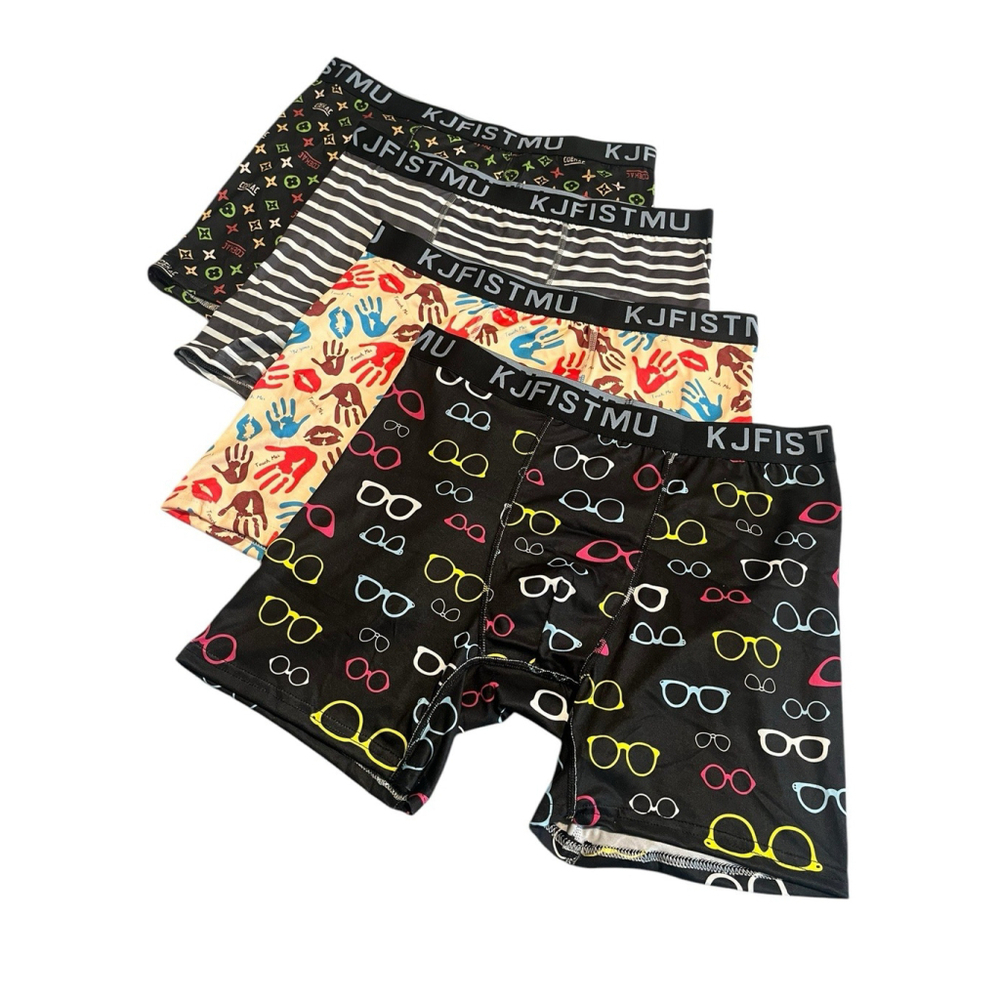 KJFISTMU Boxer Briefs 4-Pack Mens Large 30-36 NWT